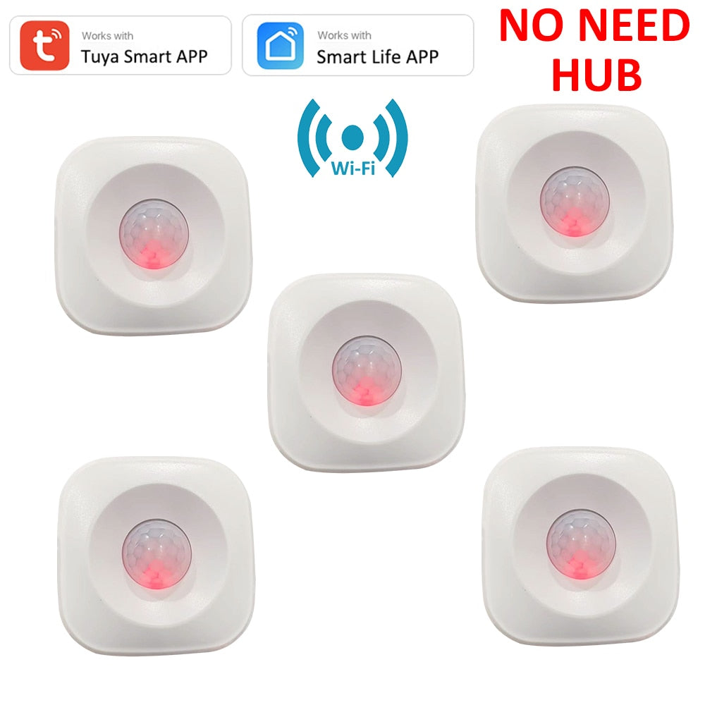 Tuya WIFI PIR Motion Sensor Detector Movement Alarm Smart Life APP Wireless Home Automation System Work with Alexa Routine  Set