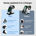 KPON 3 in 1 Wireless Charger Stand For iPhone 14 13 12 11 Apple Watch Ultra 8 7 6 5 Airpods Pro 2 3 Qi 15W Fast Charging Station