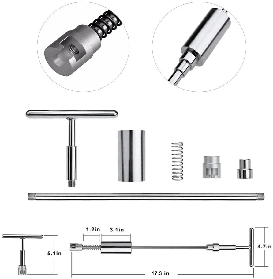 Car Dent Repair Tools Kit Auto Body Sheet Metal Paintless Bump Removal Reverse Hammer Puller Kit Complete Hand Tools Auto Parts