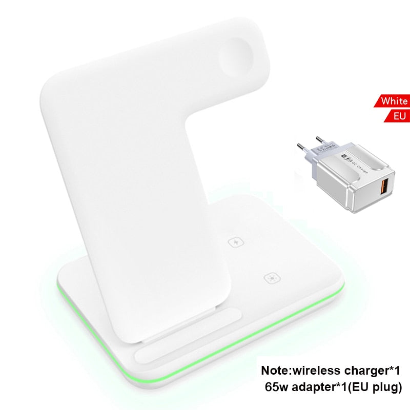 3 in 1 Wireless Charger Stand 15W Qi Fast Charging Dock Station for Apple Watch iWatch S8 AirPods Pro For iPhone 14 13 12 XS XR