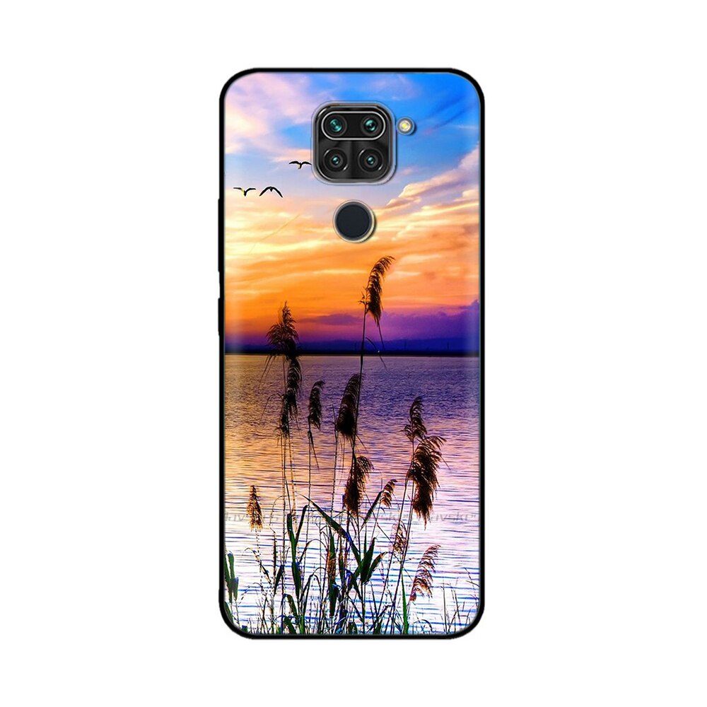 For Xiaomi Redmi Note 9 4G Case Cute Flower Painted Soft Silicone Phone Back Cover for Xiaomi Redmi Note 9 Note9 Cases Coque