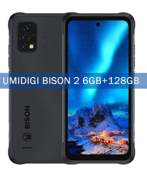 UMIDIGI BISON 2 Android 12 Rugged Cellphone Helio P90 Octa Core MobilePhone 6GB+128GB 6.5" Smartphone 48MP Triple Camera 6150mAh