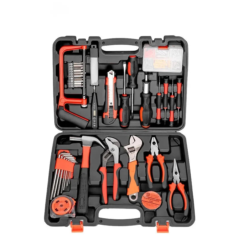 Domestic Tool Box Garage Tools Electricians Adjustable Wrench Cable Cutter Storage Boxs Plastic Knife Hard Hand Tools Sets