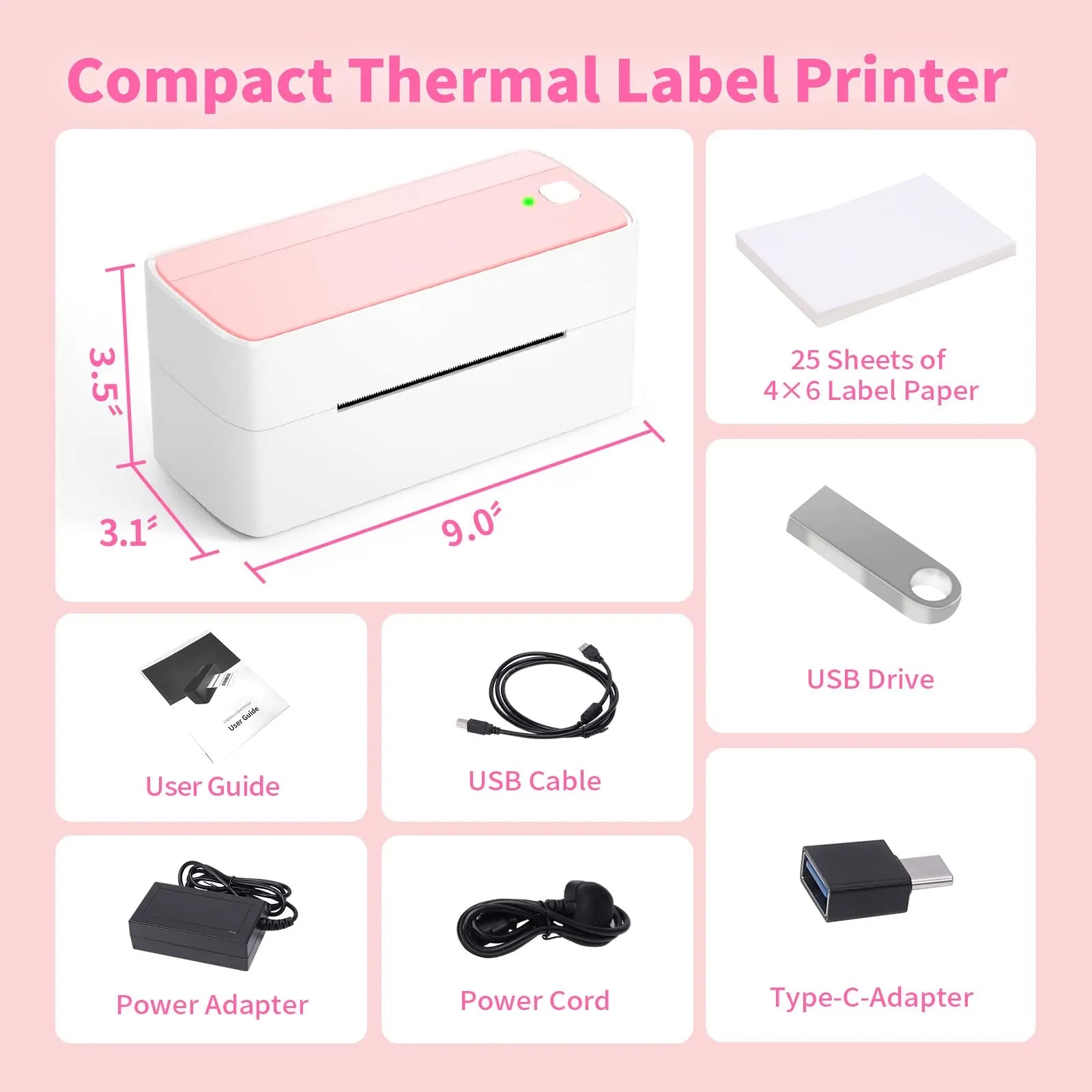 Phomemo 241 Bluetooth Thermal Label Printer Wireless Shipping Label Printer Compatible with iPhone Android Mac Window Wide Used
