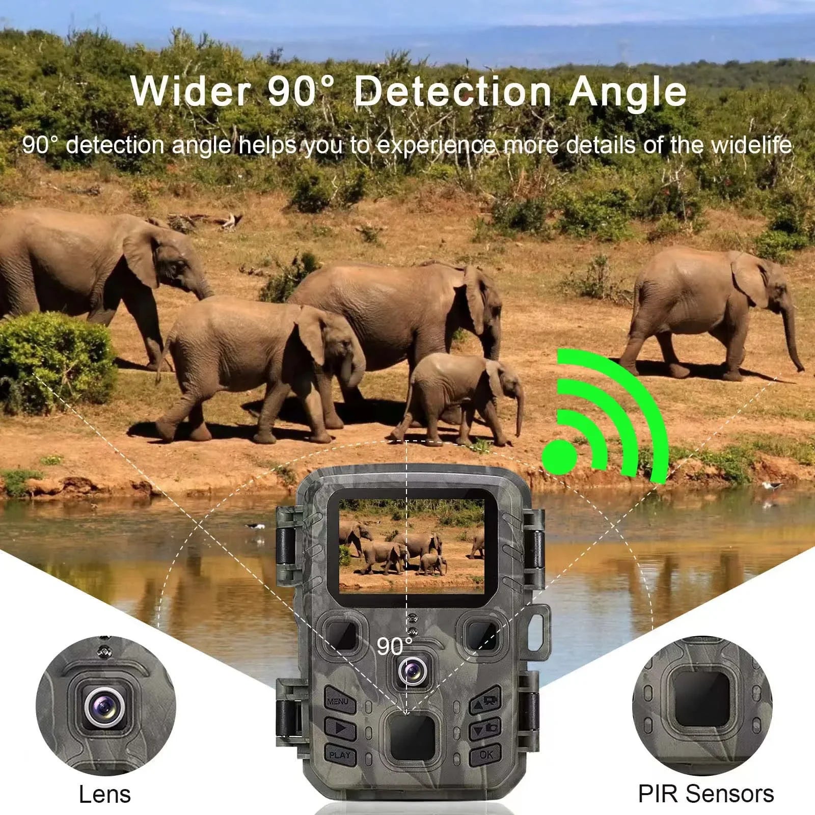 Wireless Bluetooth Wifi301 Pro Hunting Camera Wifi Mini301 APP Control Trail Camera 24MP Night Vision Motion Wildlife Trap Photo