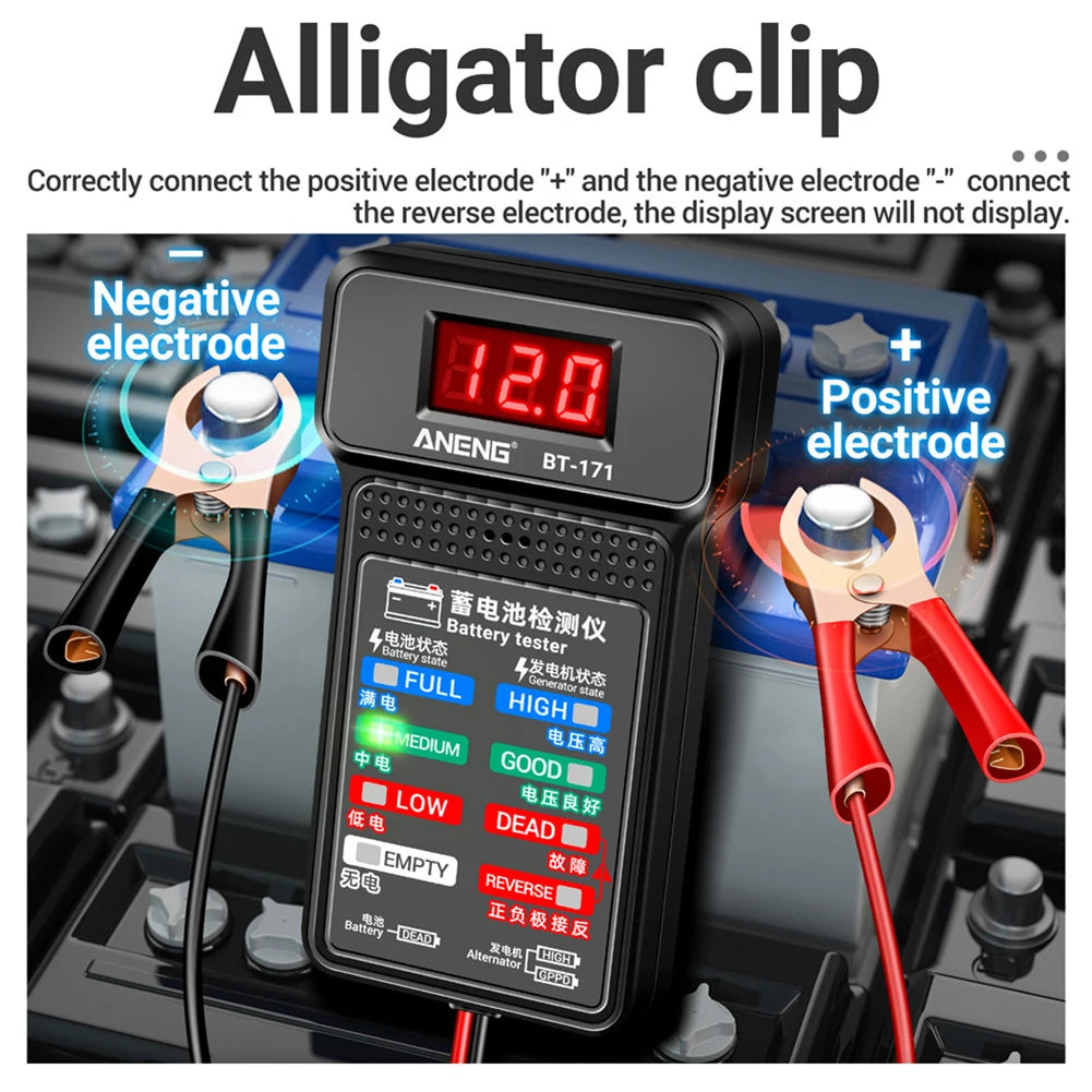 Car Battery Tester auto Inspection Repair Tool Cranking Charging System Battery Alternator For BMW Tesla VW Tools Accessories