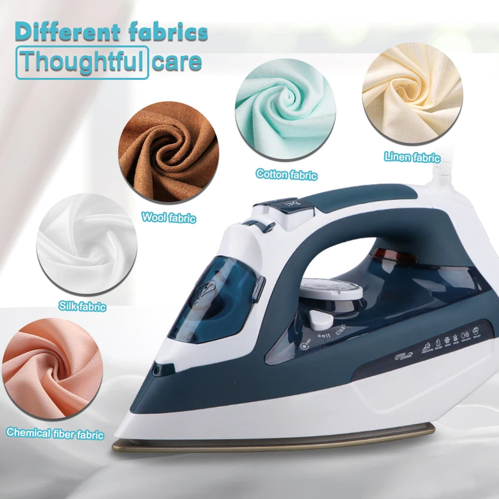 Cloth Irons 2200w Wireless Iron 2 in 1 Wireless and Wired Steam Iron Cordless Steam Generator Iron with Stand for Cloth