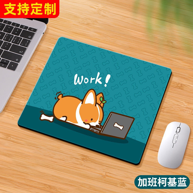 Office family computer desks mini cartoon cute dog mouse pad desk pad desktop mouse pad mouse pad gaming