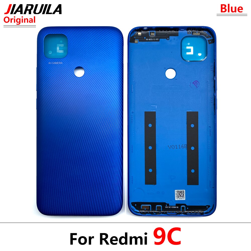 Original Battery Back Cover Rear Door Housing Case Replacement With Volume Power Button Side Key For Xiaomi Redmi 9A 9T 9C 9