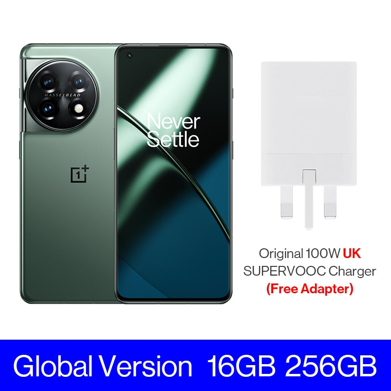 OnePlus 11 5G Global Version 16GB 256GB Snapdragon 8 Gen 2 2K 120Hz AMOLED Display 100W Charge 5000mAh NFC