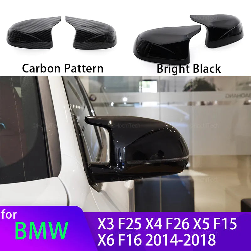 Carbon Fiber Car Rearview Door Wing Side Mirror Cover Cap Shell for BMW F25 X3 , F26 X4,  F15 X5,  F16 X6 2014-2018  Accessories