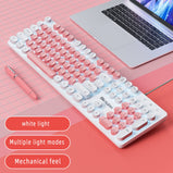 SKYLION H300 Wired 104 Keys Membrane Keyboard Many Kinds of Colorful Lighting Gaming and Office For Windows and IOS System