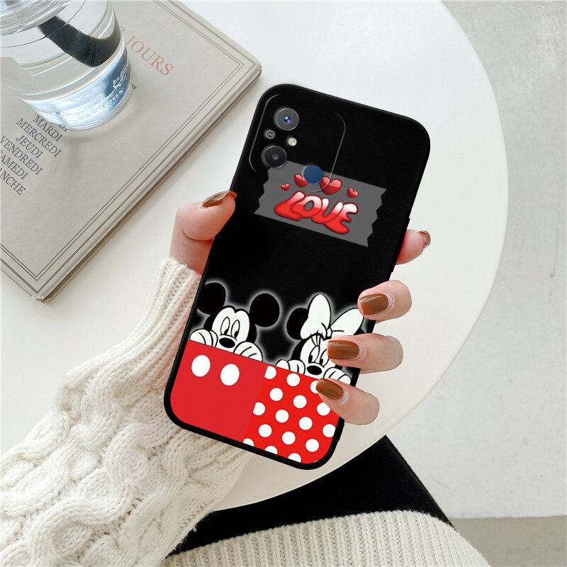 For Redmi 12 C Redmi12C 6.71'' Case Lovely Disney Mickey Mouse Minne Silicone Cover For Xiaomi Redmi 12C Matte Soft Funda Bumper