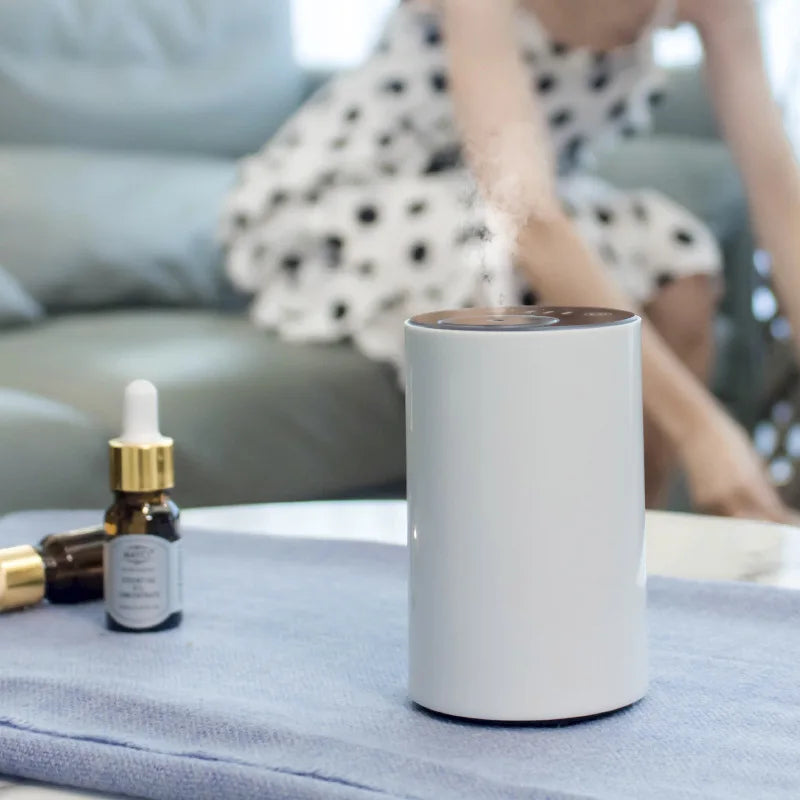 Waterless Essential Oil Diffuser Aromatherapy Aroma Diffuser Car Air Freshener USB Rechargeable Nebulizer For Home Room Travel