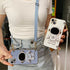 Crossbody Lanyard Astronaut Bracket Plating Case for Samsung Galaxy A14 A24 A34 A54 A04 A04E 4G 5G Silicone Cover