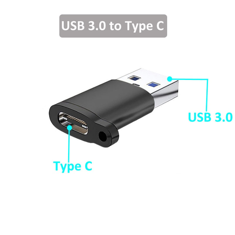 OTG Adapter Type C to USB3.0 Connector USB A to USB C Adapter Male to Female Converter for Laptop Mobile Phone Data Transfer