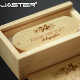 JASTER Custom Logo Wooden USB 2.0 Flash Drive 4GB 64GB 16GB Memory U Stick 32GB Usb Pendrive Photography Wedding Gifts pen drive
