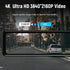 E-ACE 12 Inch 4K Car Dvr Mirror WiFi GPS IPS Screen Stream Rear View Dash Cam Mirror Dual Car Camera Drive Recorder Black Box