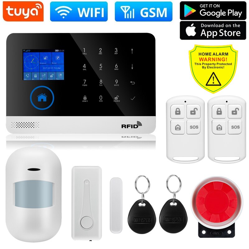 DIY W2B PG103 Alarm Sensor for Home Burglar Security 433MHz WiFi GSM Alarm System Wireless Tuya Smart House App Control