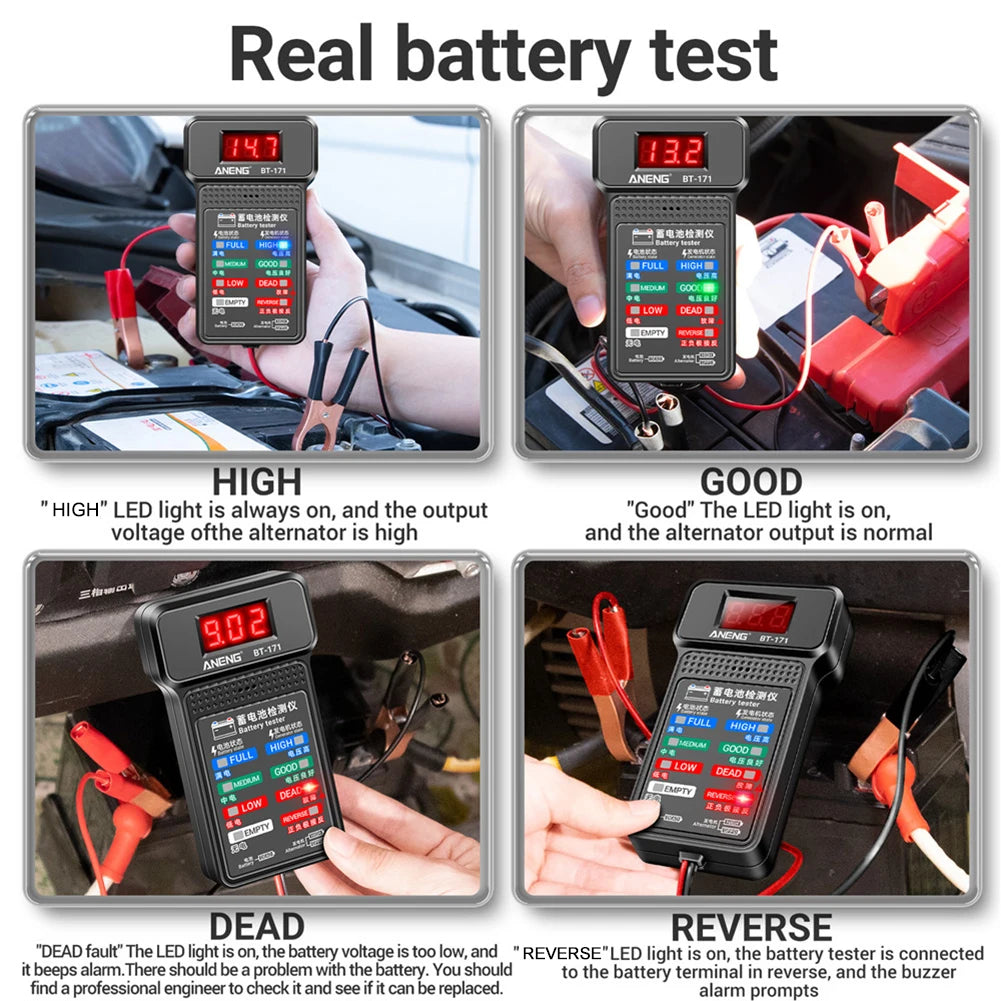 Car Battery Tester auto Inspection Repair Tool Cranking Charging System Battery Alternator For BMW Tesla VW Tools Accessories