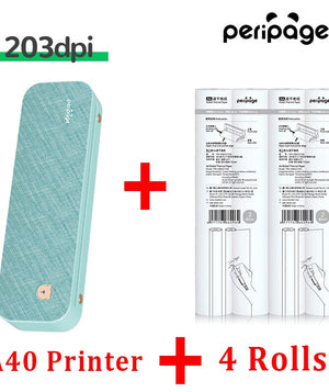PeriPage 304DPI A4 Portable Printer Wireless Print PDF Webpage Contract Document Printers Study Bluetooth Mini A4 Printer