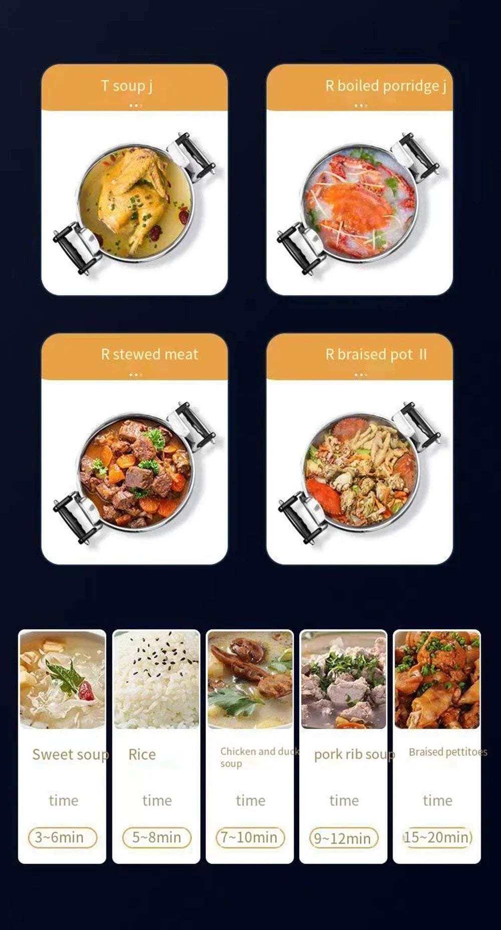 Pressure Cooker Household 304 Stainless Steel Thickened Explosion-Proof Pressure Cooker Gas Induction Cooker Universal Pot Pan