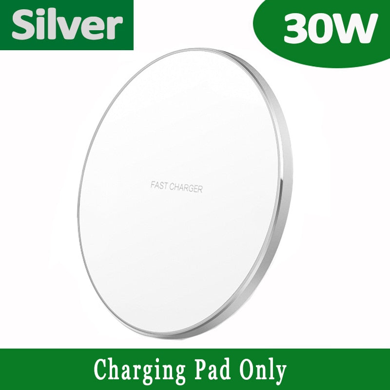 FDGAO 30W Wireless Charger USB C Fast Charging Pad Quick Charge QC 3.0 For iPhone 14 13 12 11 XS XR X 8 Samsung S22 S21 S20