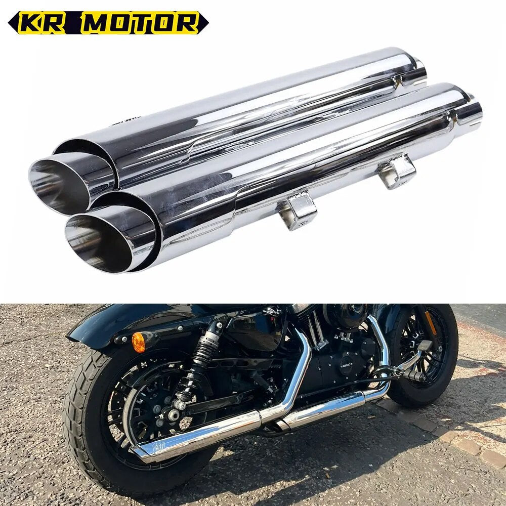 For Harley Sportster XL 883 1200 48 72 Iron Superlow 2014-2022 Motorcycle Exhaust Pipes Slip Ons Tail Mufflers Silencer System
