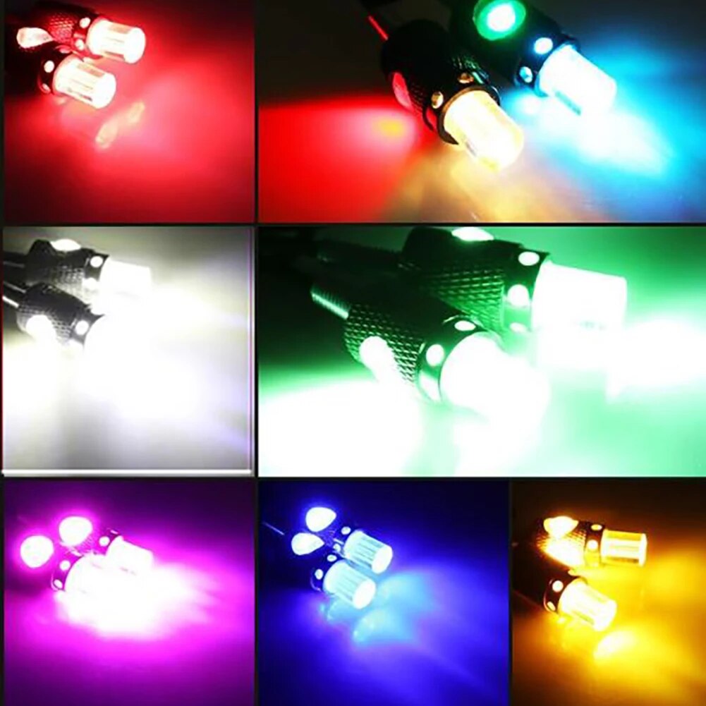 2Pcs Colorful Eagle Eye LED Reverse Backup Driving Strobe Light Signal Lamps Motorcycle Fog Lamp Headlight Daytime Running Light