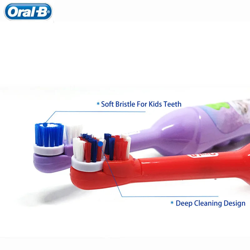 Oral B Child Electric Toothbrush Pro-Health Dental Hygiene Vibrating Brush Head for Kids 3+ Gum Care Teeth Brush Battery Powered