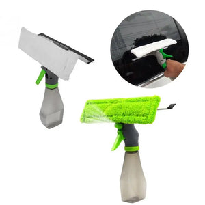 3 In 1  Scraping Wipe Window Nozzle Glass Cleaner Wiper Scraper Shower Nozzle Household Cleaning Tool Glass Wiper