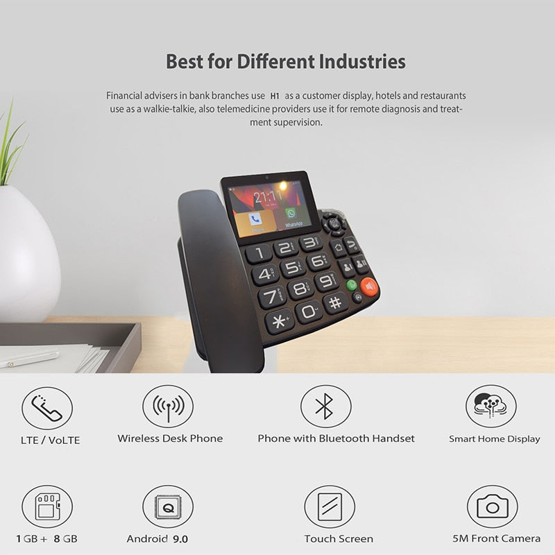 TES-6588 Mobile 4G GSM SIM Telephone Landline Wireless Card Phone Dual Card Standby Multi-Language Radio Fixed landline