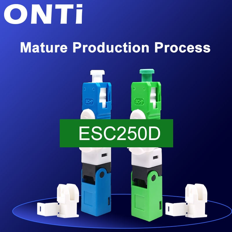 ONTi Free Shipping FTTH ESC250D SC APC and SC UPC Single-Mode Fiber Optic Quick Connector FTTH SM Optic Fast Connector