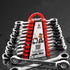 72teeth 8-19mm Ratcheting Box Combination Wrenches for Car Repair Ring Spanner Hand Tools A Set of Key Ratchet handle Wrench Set