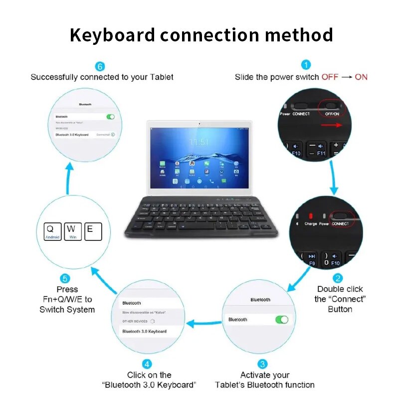 Desktop Office Bluetooth Keyboard And Wireless Mouse Combination Suitable For Windows Laptop Desktop Android Tablet