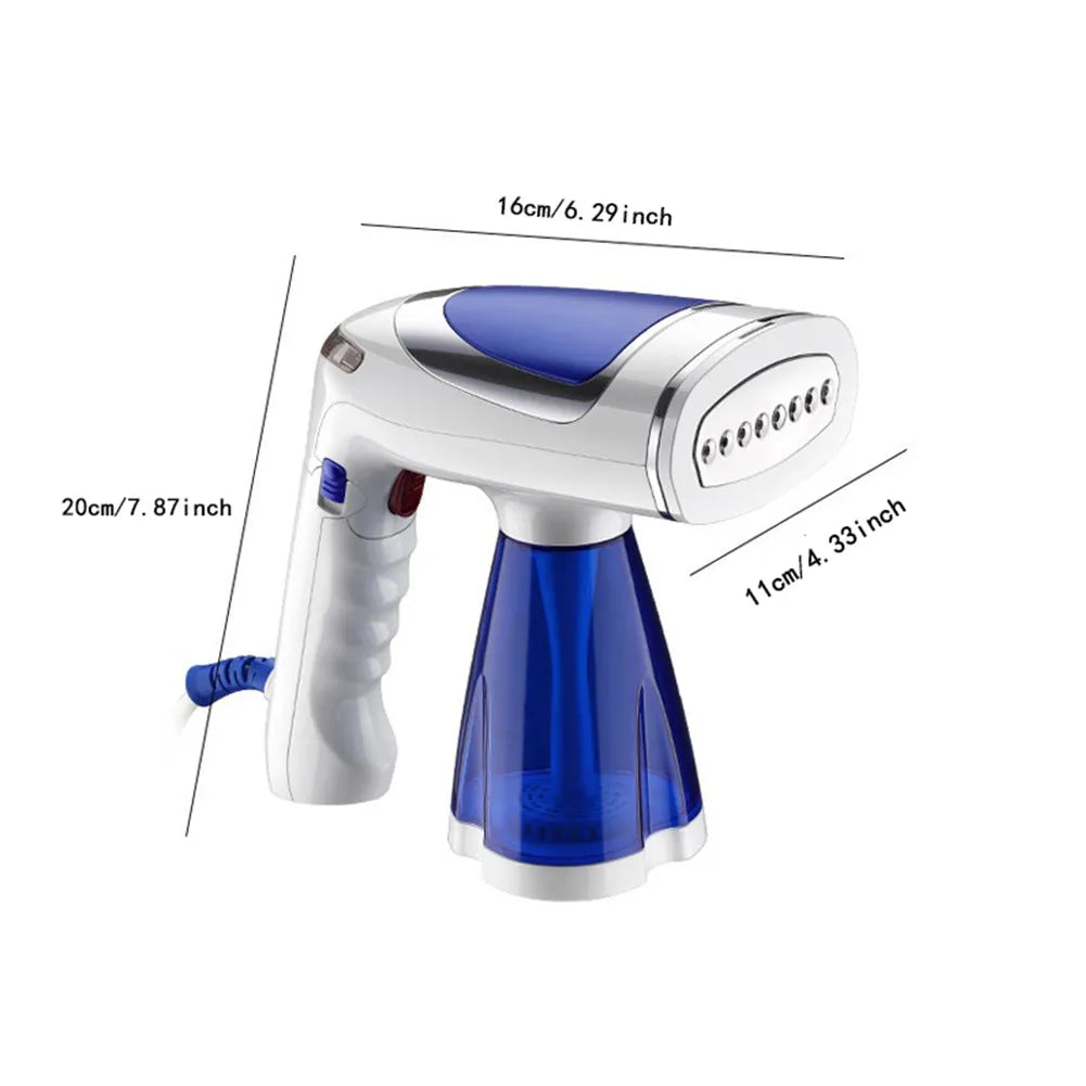 250ml Water Tank Handheld Steamer Ironing Steaming 2 in 1 1600W Folding Handheld Garment Fabric Iron with Brush Removes Wrinkles