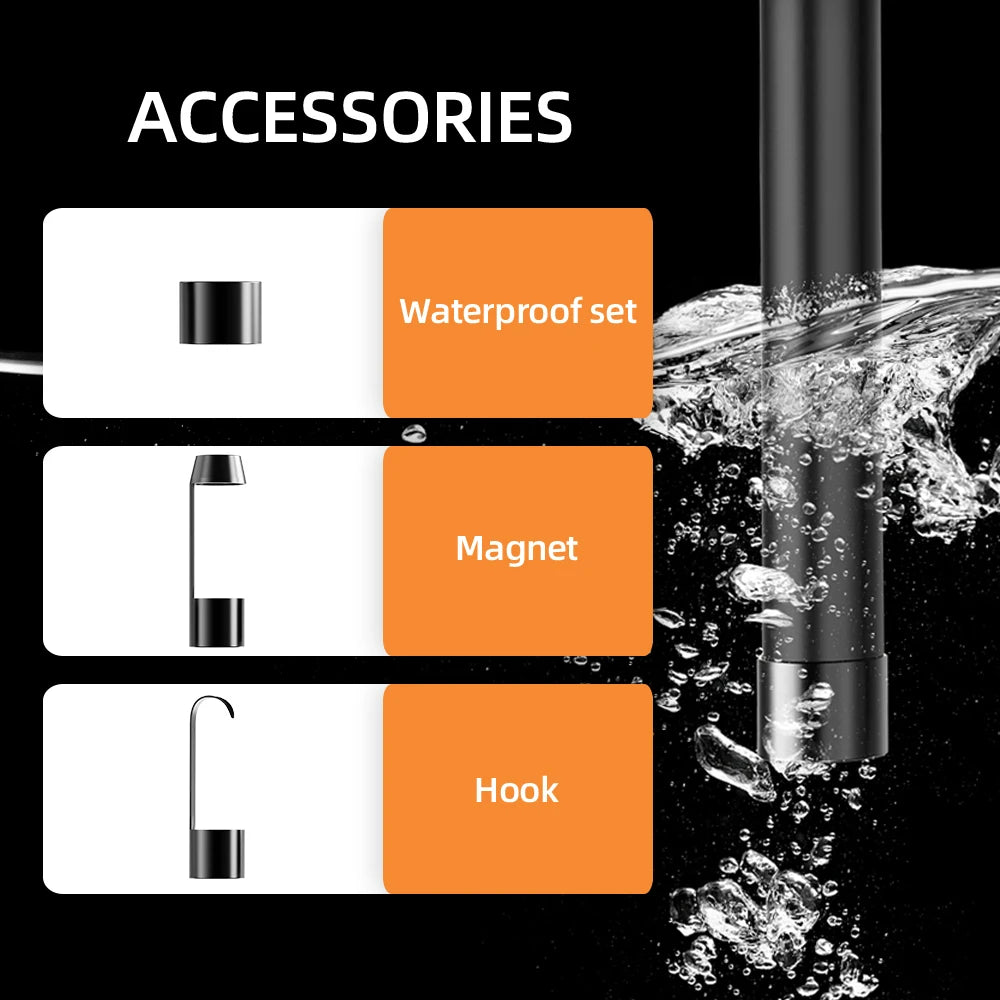 INSKAM HD1080P 4.3 Inch IPS Screen Industrial Endoscope Camera 8mm Dual Lens Rigid Borescope For Car Engine Sewer Inspection