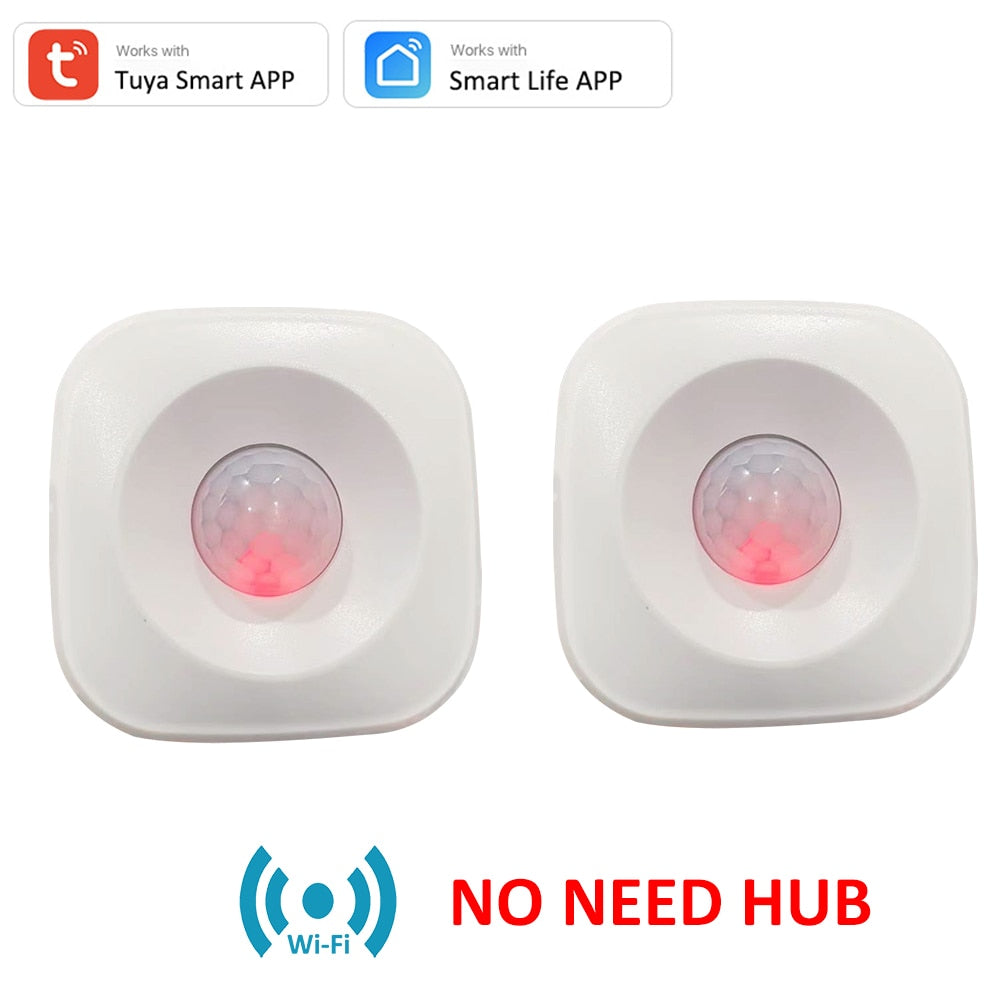 Tuya WIFI PIR Motion Sensor Detector Movement Alarm Smart Life APP Wireless Home Automation System Work with Alexa Routine  Set