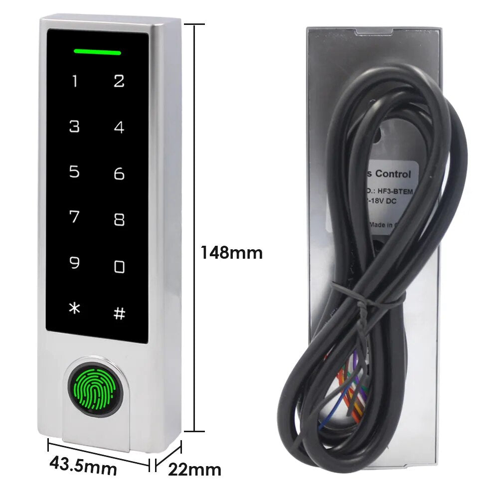 Tuya 2.4G Wifi Remote Control Gate Opener 125Khz RFID Access Controller Fingerprint Waterproof Access Control Wireless Door Lock
