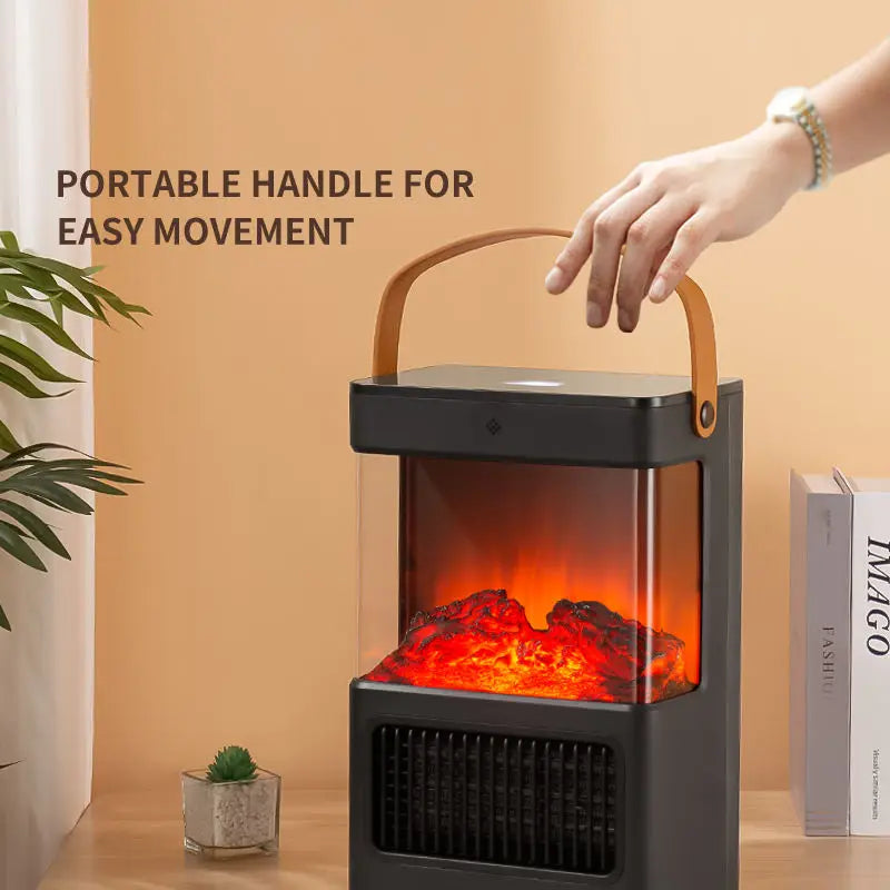 Electric Fireplace Heaters for Indoor Use,2000W Space Heater Fireplace with Realistic Flame, Portable Fireplace Heater