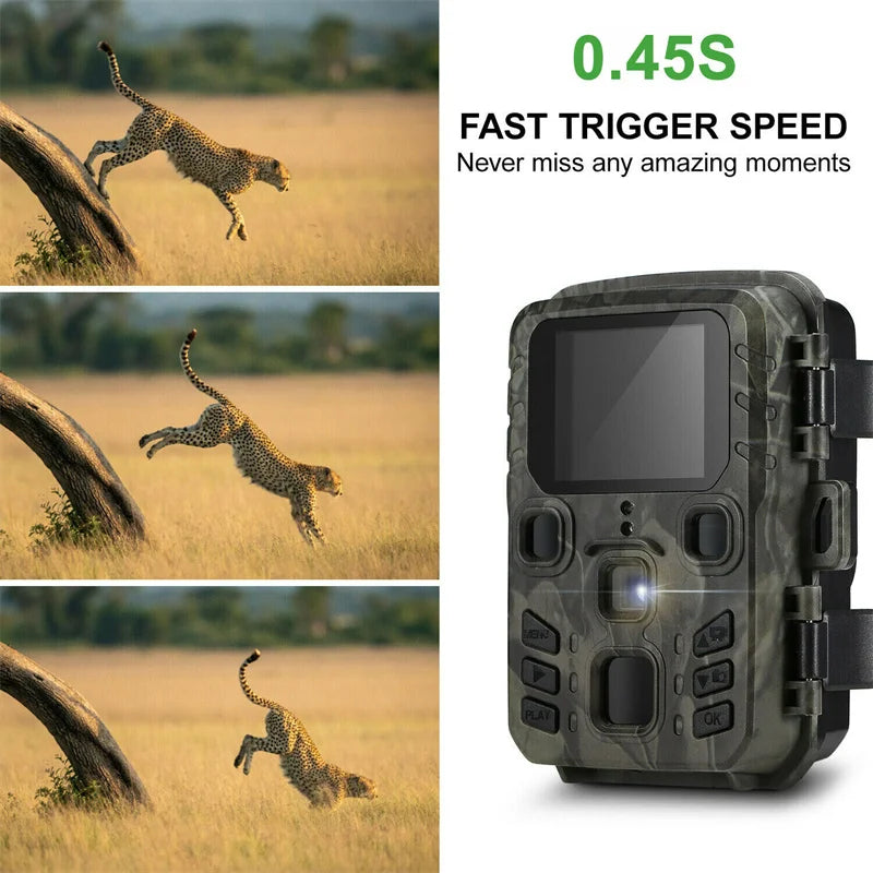 20MP Mini Trail Hunting Camera Wildlife Hunter Cameras 1080P Forest Animal Cam Photo Trap Surveillance Tracking Range Up To 65ft