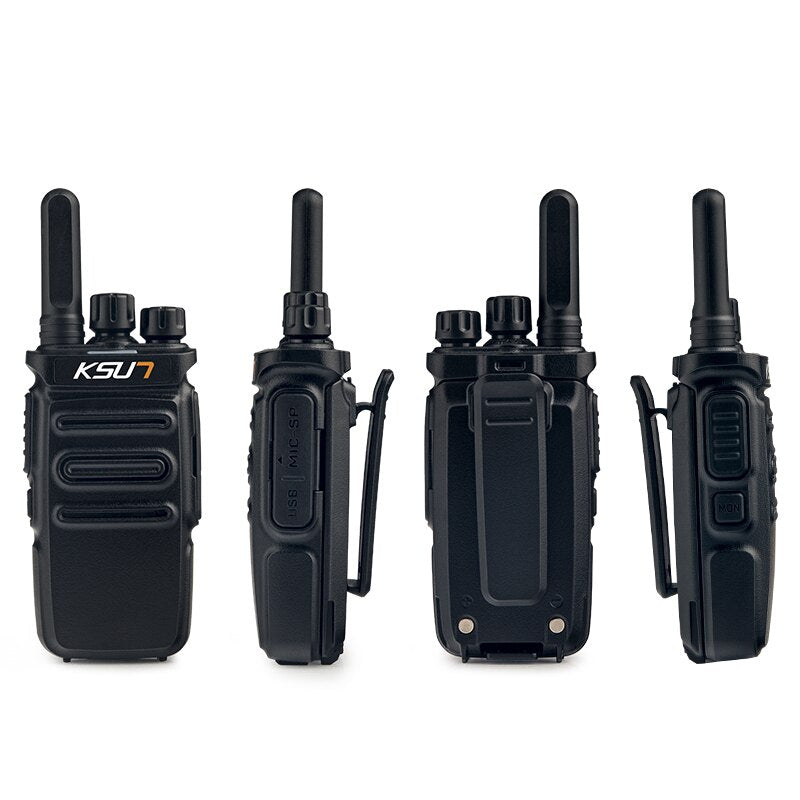 Small Radio 2pcs Include UHF Walkie Talkie Two-Way Radio Ksun X20 Easy To Use For Kids Toy Adult Home Mini Shop Wireless Device