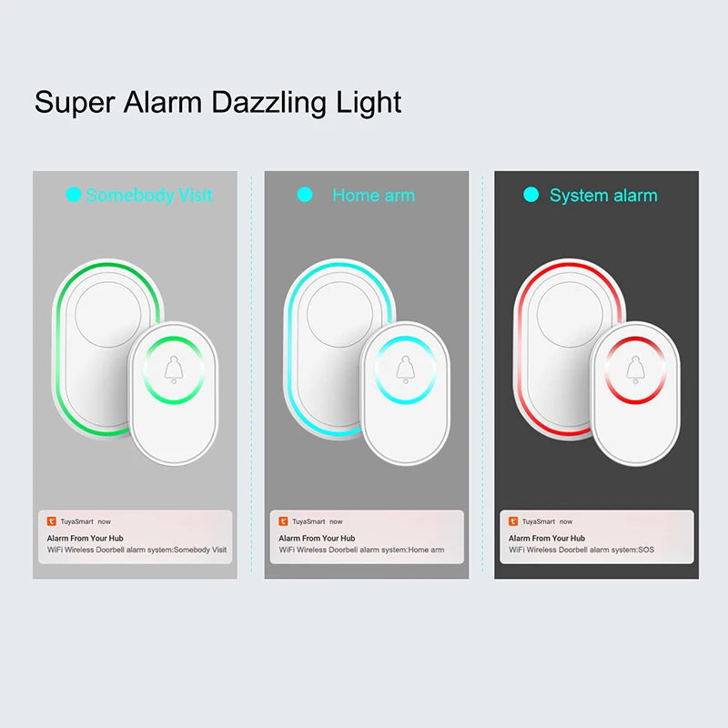 GARDLOOK Wireless WiFi Alarm Doorbell New Home Welcome Door bell Support 58 Music Switching Volume Adjustment 5 Levels