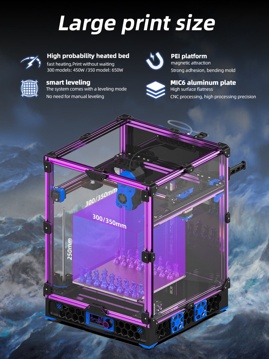 Voron Trident CoreXY R1 3D Printer Kit Upgraded Stealthburner High Precision DIY Desktop Pi Automatic Leveling 3D Printer Kits
