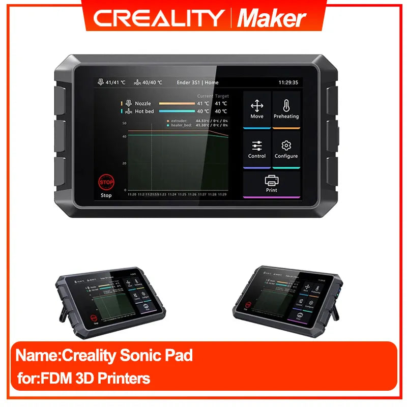 Creality Original Sonic Pad 7 Inch RAM 2G ROM 8G 64 Bit Klipper Firmware Printing Speed Up Model Real Time Preview New Upgrade