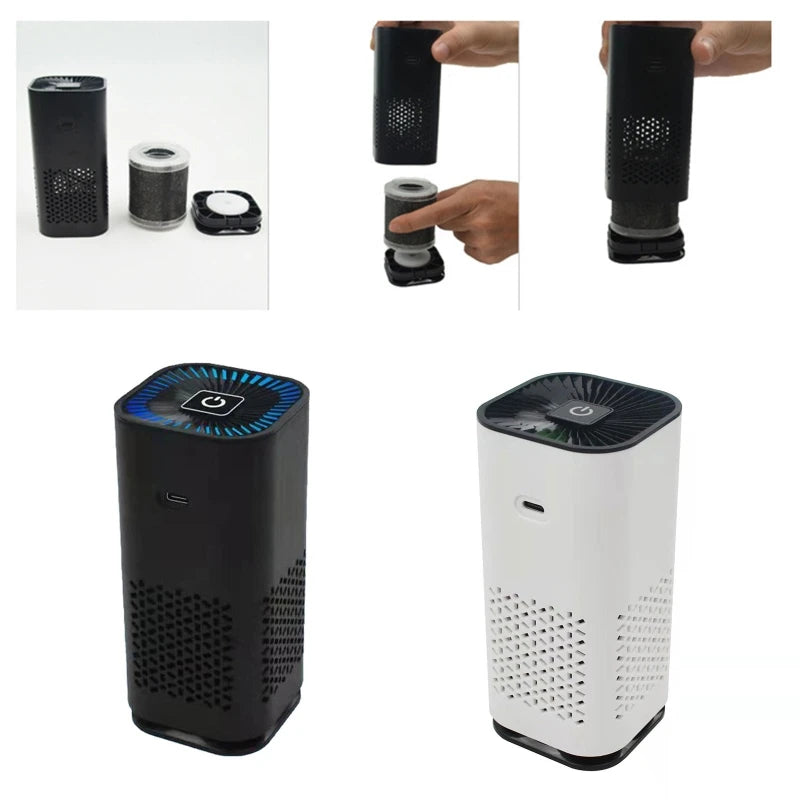 20CC Ultra Quiet Air Purifier Negative Ion Car Air Cleaner HEPA Air Filter for Filtering Ultra-fine Dust & Small Particles