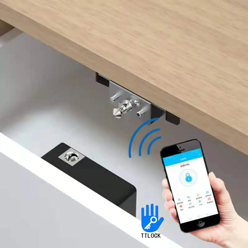 Smart Cabinet Lock Invisible TTLock App Card Hidden Keyless Drawer Electronic Locker Lock