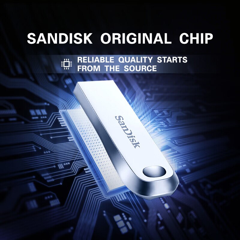Sandiskf Ficial Genuine Full Metal USB Flash Drive Large Capacity Encryption USB3.1 Computer High Speed USB Flash Drive Cz74