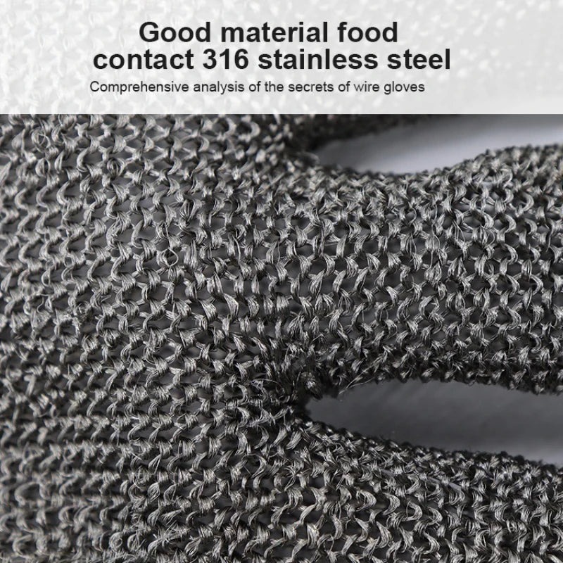 Stainless Steel Grade 5-9 Anti-cut Wear-resistant Slaughter Gardening Hand Protection Labor Insurance Steel Wire Gloves
