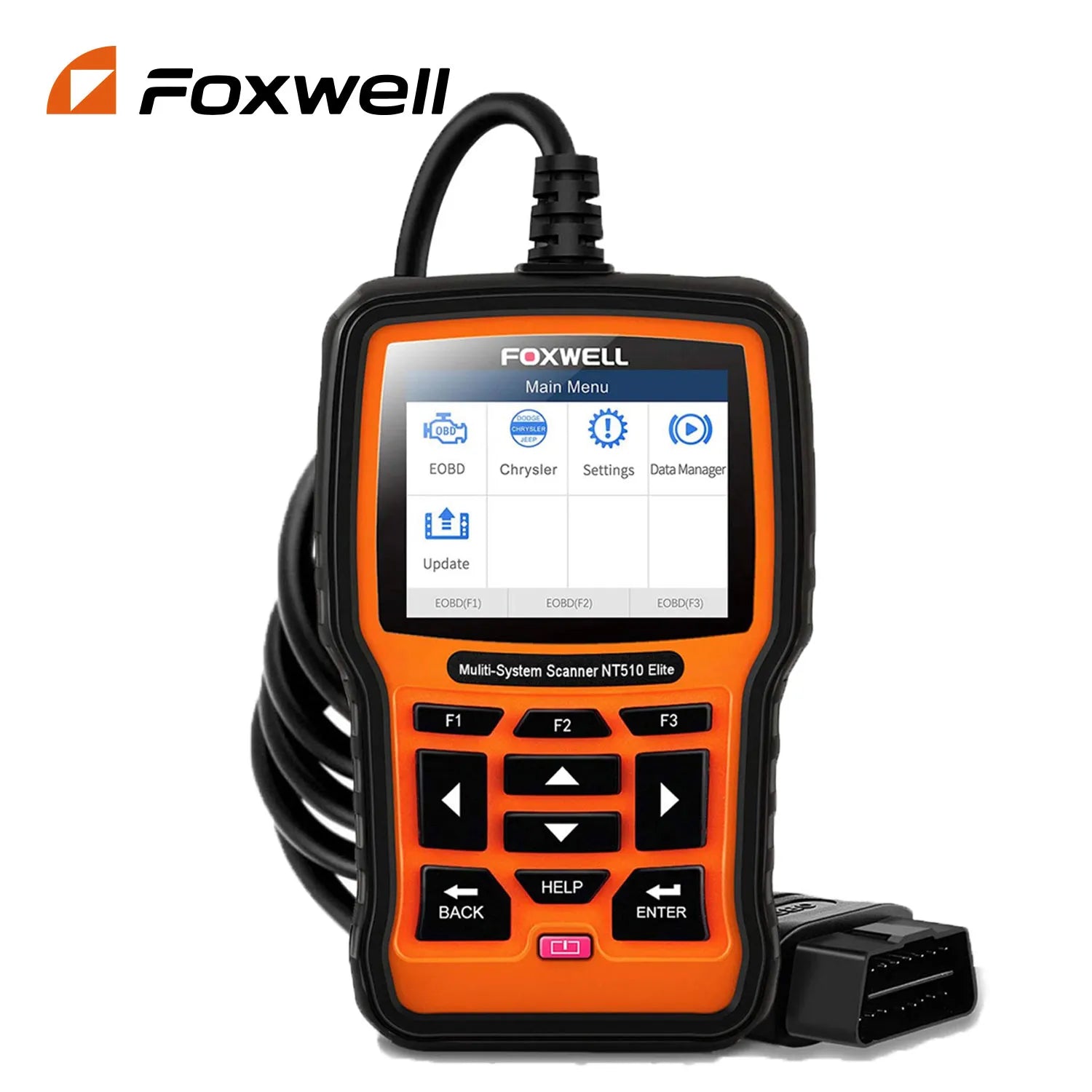 FOXWELL NT510 Elite OBD2 Scanner All System Scan Code Reader 30+ Reset Active Test ECU Coding OBD2 Car Diagnostic Tool PK NT710